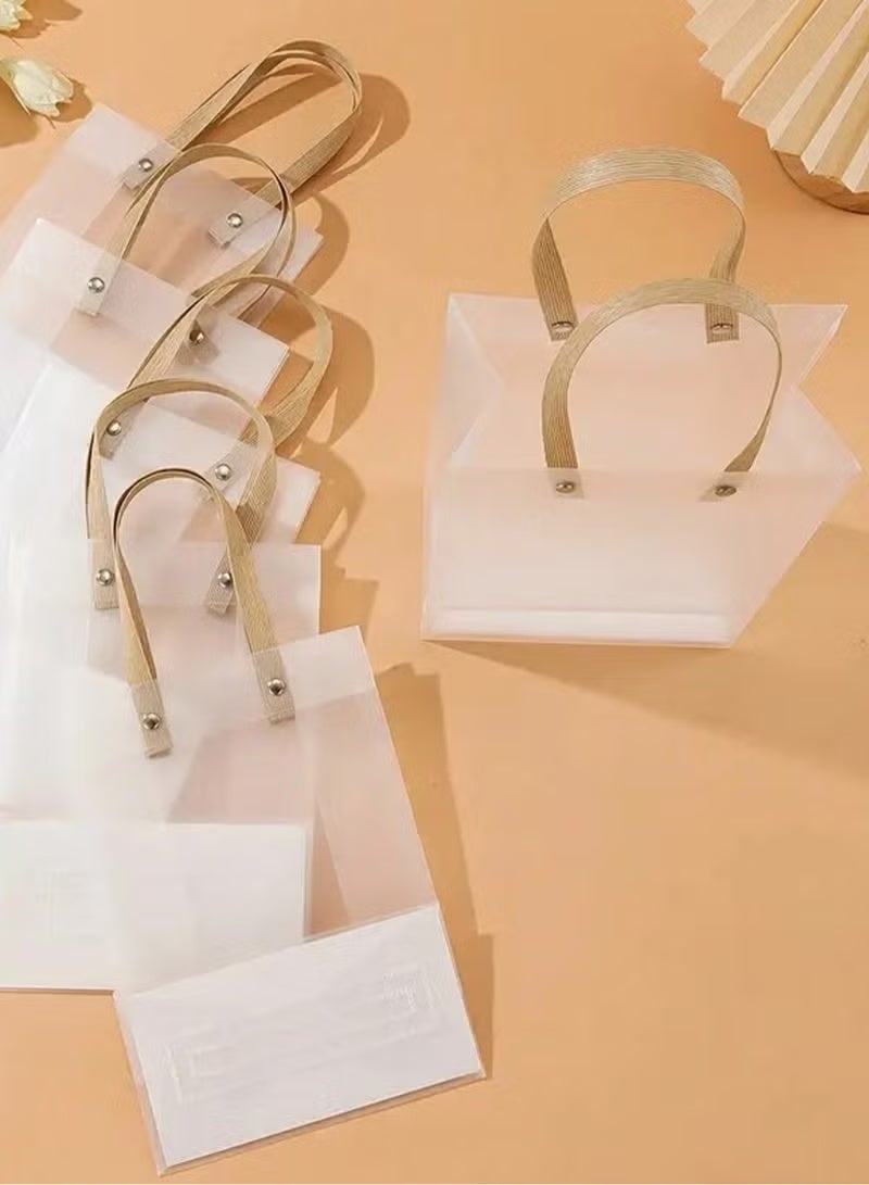 12 Piece Transparent Gift Bag Set – 22x8x22 cm Reusable Clear Gift Bags for Presents, Party, Birthday, Wedding, Festival - Image 1